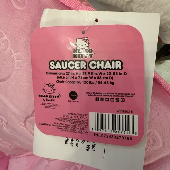 Hello kitty pink saucer chair - Picture 2 of 8